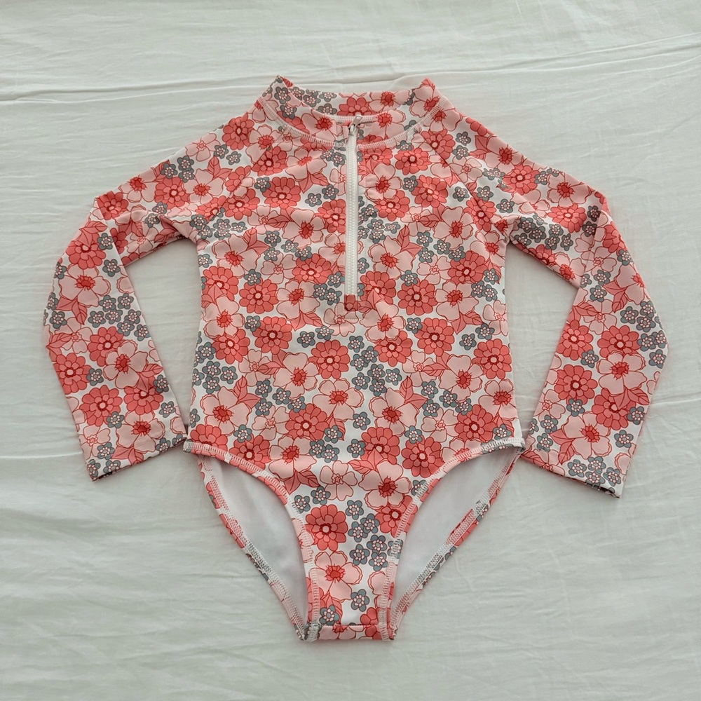 Long Sleeve Floral Swimsuit - Sweet P Baby